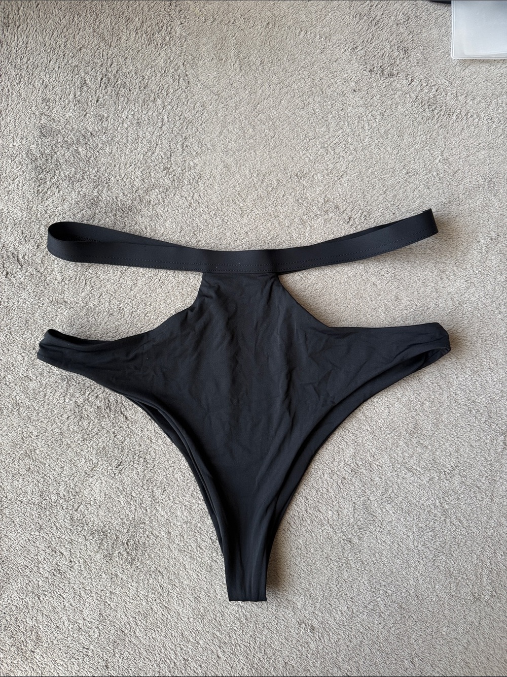 High-Cut Black Women's Bikini Bottom